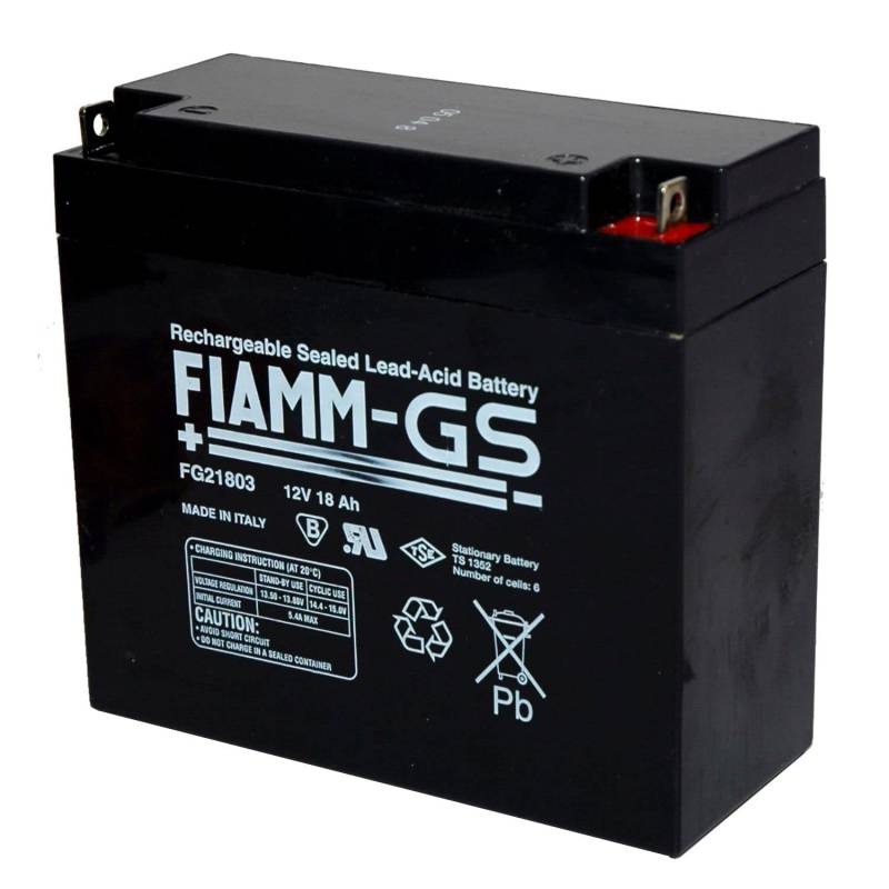 FIAMM Bleiakku FG21803 12 Volt 18Ah mit M5 Schraubanschluss von Fiamm