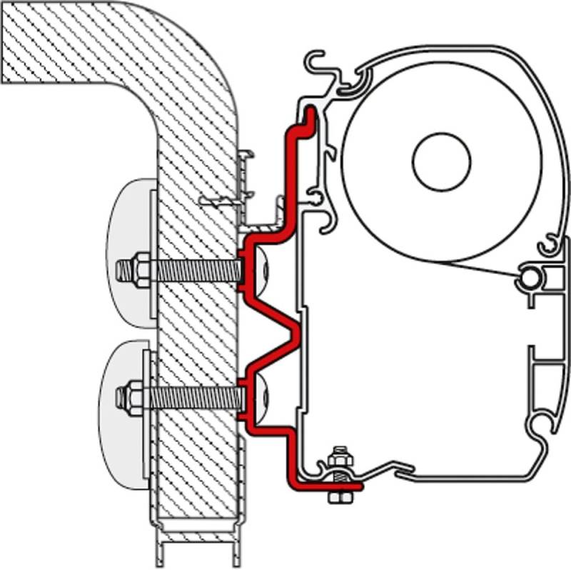 Fiamma F45 S – F45 L – ZIP Adapter Hymercamp 350 von Fiamma