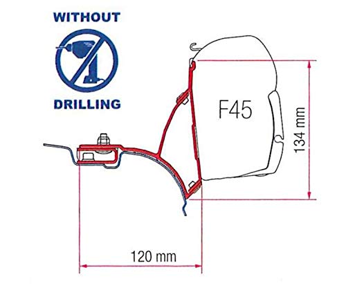 Fiamma Markisen-Adapter für Seitenwandmarkisen - 2 Halter à 21,5 cm, Links (UK-Version) (932910561) von Fiamma