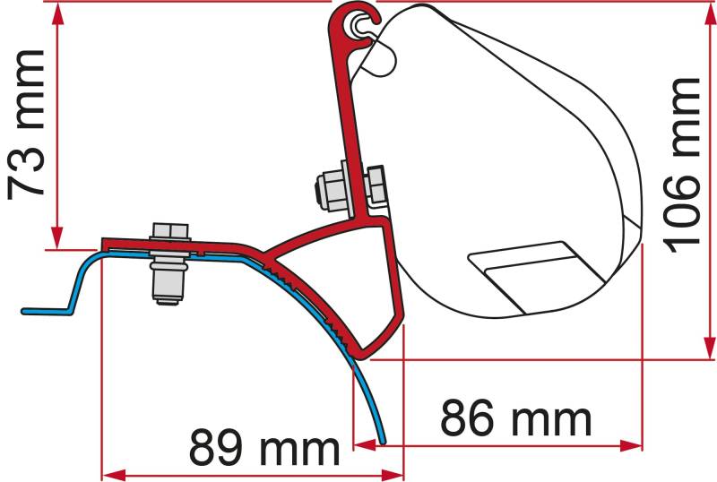 Fiamma Markisenadapter F35 Kit Renault Trafic ab 2015 von Fiamma