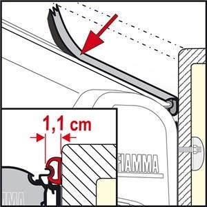 Fiamma Rain Guard S Abdichtgummi, 550cm von Fiamma