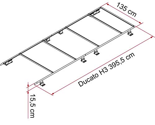 Fiamma Roof Rail Ducato H3 Dachreling von Fiamma