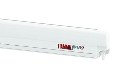 Fiamma Vordach F45 L 450 Polarweiß Royal Blue Sonnenblende für Fahrzeug Wohnwagen von Fiamma