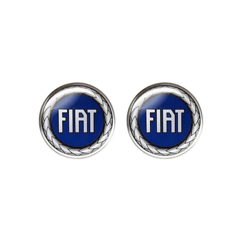 Fiat 21233 3D-Aufkleber, offizielles Logo, Blau, Durchmesser 21 mm, 2 Stück von Fiat