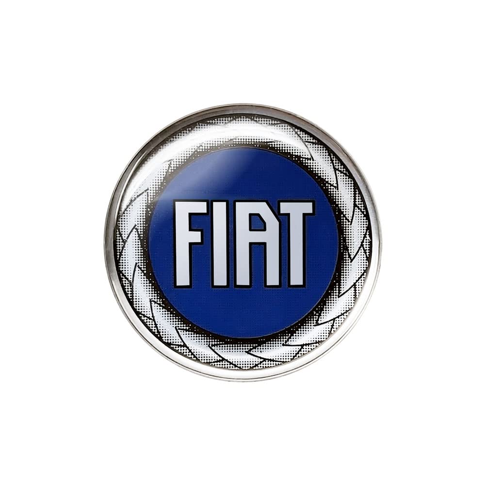 Fiat 21237 3D Aufkleber Offizielles Logo Blau, Durchmesser 40 mm von Fiat