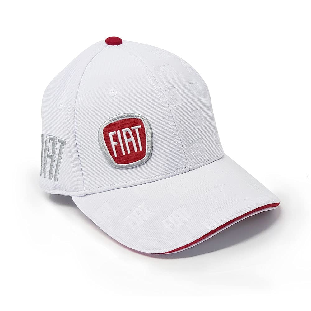 Fiat unisex-adult Curved Visor Cap - White Fiat 21238 Kappe mit gebogenem Visier wei e, Weiß, Einheitsgröße EU von Fiat