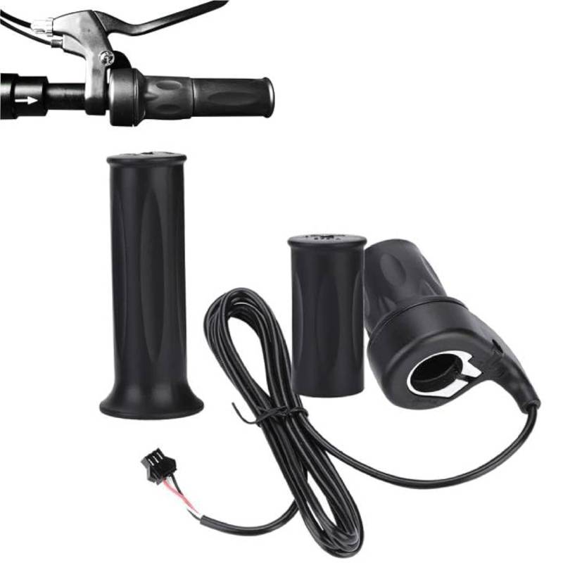 E-Bike Gasgriff, Elektrischer Gasgriff, Drehgasgriff Gasgriff, 1 Paar Universal Geschwindigkeitsdrosselgriff für Elektrofahrräder und Roller für 22,5 mm Lenker von Fictory