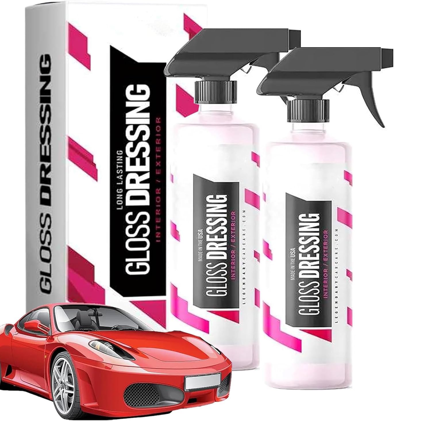 Figskey Gloss Dressing - Plastic, Trim & Tire Dressing, Restore Faded Plastics, Plastic Restorer for Cars Ceramic Plastic Coating, Rubber,Plastic Trim Restorer, Gloss Dressing for Detailing (2 Pcs) von Figskey