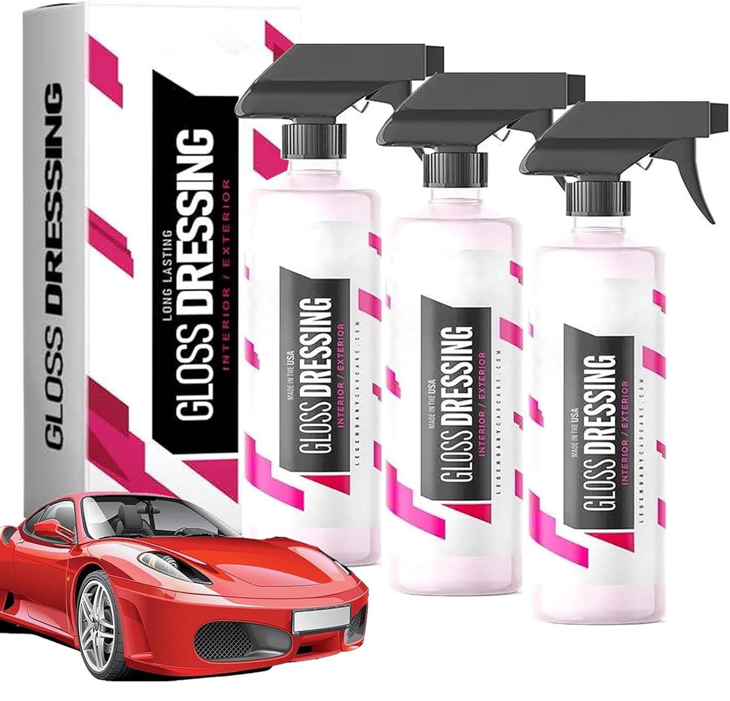 Figskey Gloss Dressing - Plastic, Trim & Tire Dressing, Restore Faded Plastics, Plastic Restorer for Cars Ceramic Plastic Coating, Rubber,Plastic Trim Restorer, Gloss Dressing for Detailing (3 Pcs) von Figskey