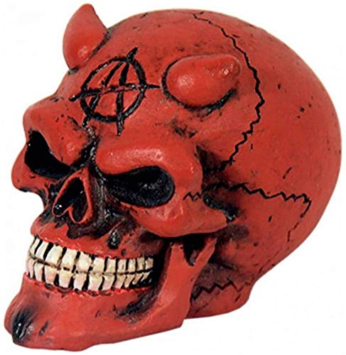 Figuren-Shop.de Totenkopf Schaltknauf - Teufel rot von Figuren-Shop.de