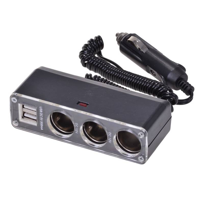 Filmer 36642 Steckdose 3-fach, 12 V, 2 x USB von FILMER