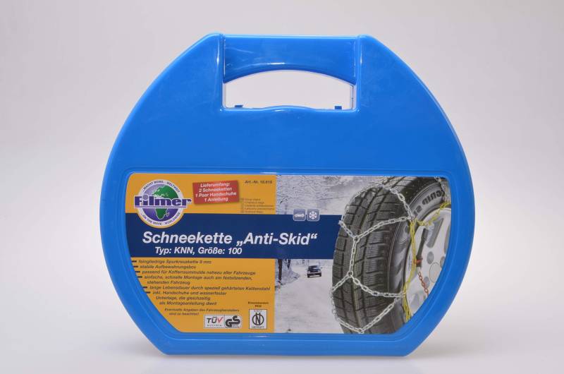 Schneeketten 18619 9 mm TYP KNN 100 14-18 Zoll, schwarz von FILMER