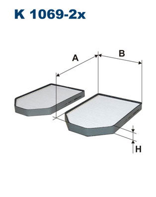 Filter, Innenraumluft Filtron K 1069-2x von Filtron