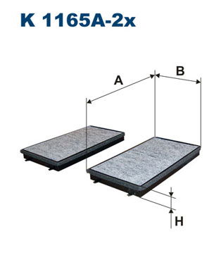 Filter, Innenraumluft Filtron K 1165A-2x von Filtron