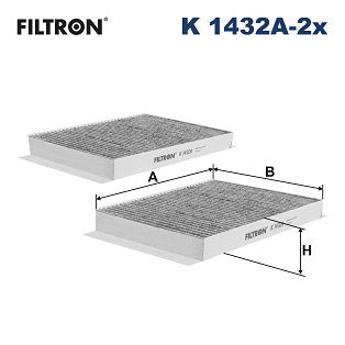 Filter, Innenraumluft Filtron K 1432A-2x von Filtron