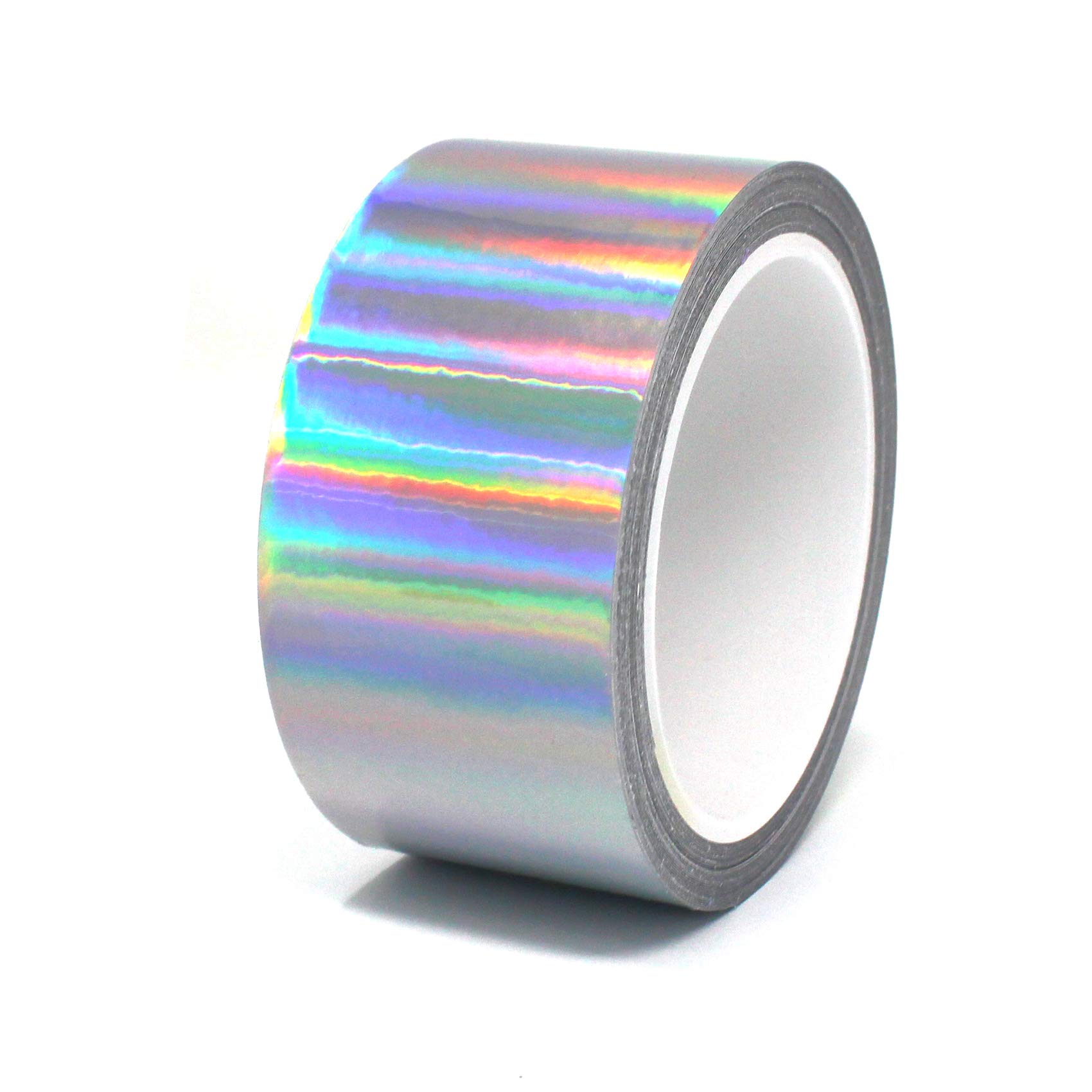 Finest Folia (1,79€/m) 10 Meter Hologramm Zierstreifen Basteln Möbel Auto Motorrad Modellbau Deko Dekorstreifen Klebestreifen selbstklebend DIY (Hologramm Silber, 50mm Breite) von Finest Folia