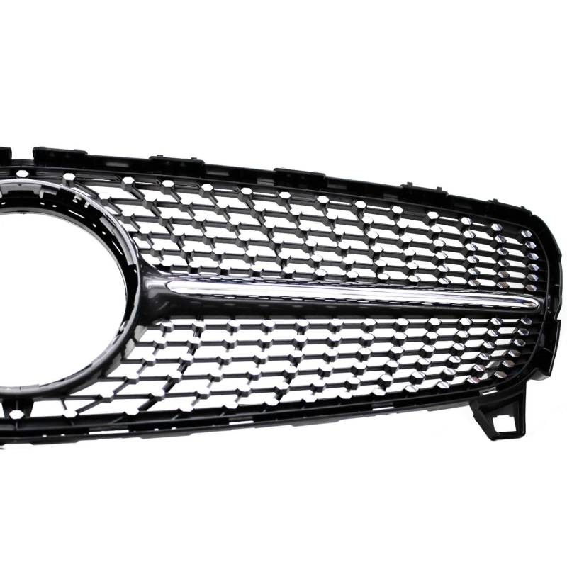 Kühlergrill Waben Aufkleber Dekor Zubehör Diamantgrill Urban Auto Autoaufkleber (Chrom Silber, W176 (K050)) von Finest Folia