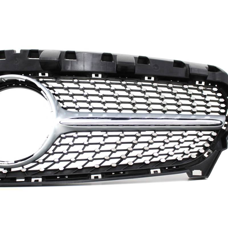 Kühlergrill Waben Aufkleber Dekor Zubehör Diamantgrill Urban Auto Autoaufkleber (Chrom Silber, W117 (K051)) von Finest Folia