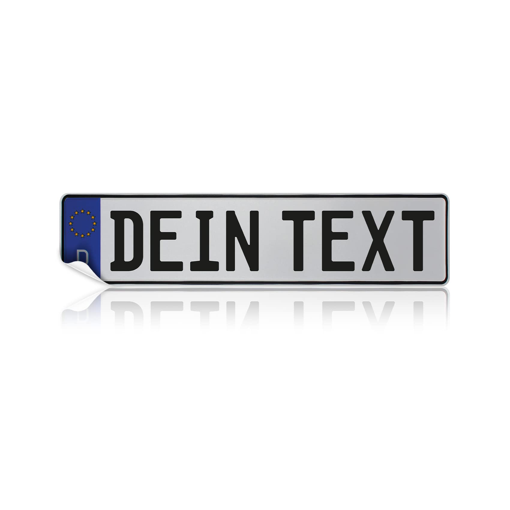 Finest Folia Kennzeichen Aufkleber Wunschtext Deko Sticker Nummernschild aus Folie personalisiert zum selbst gestalten für Auto Rutschauto Motorrad LKW Anhänger (460 x 110 mm) von Finest Folia