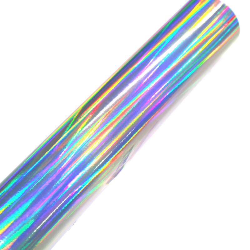 Finest Folia Laser Hologramm Chrom Auto Car Wrapping Folie mit Luftkanälen Holographic Selbstklebend Blasenfrei (Silber, 100 x 152cm) von Finest Folia