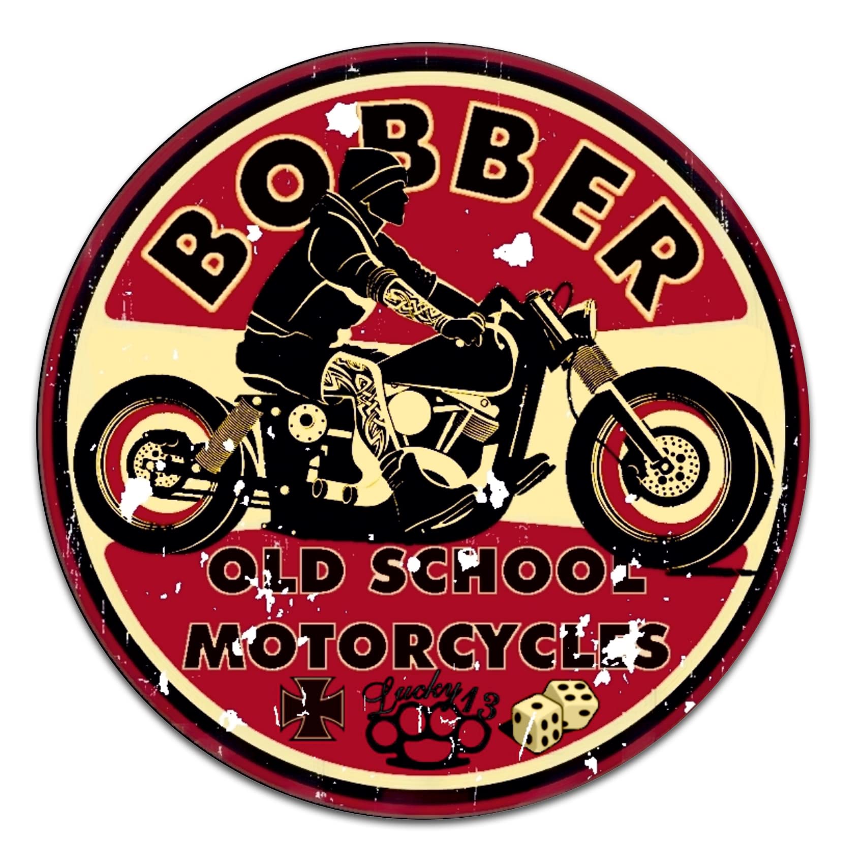 Retro Vintage Aufkleber -Finest Folia Sticker Old School Ace Kult Rockabilly (#1 Bobber) von Finest Folia