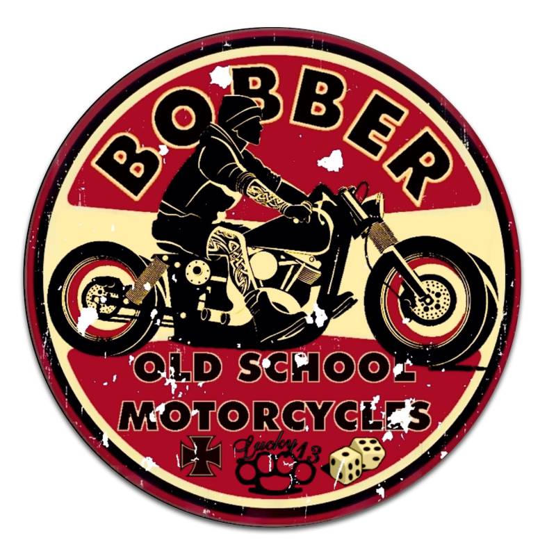 Retro Vintage Aufkleber -Finest Folia Sticker Old School Ace Kult Rockabilly (#1 Bobber) von Finest Folia