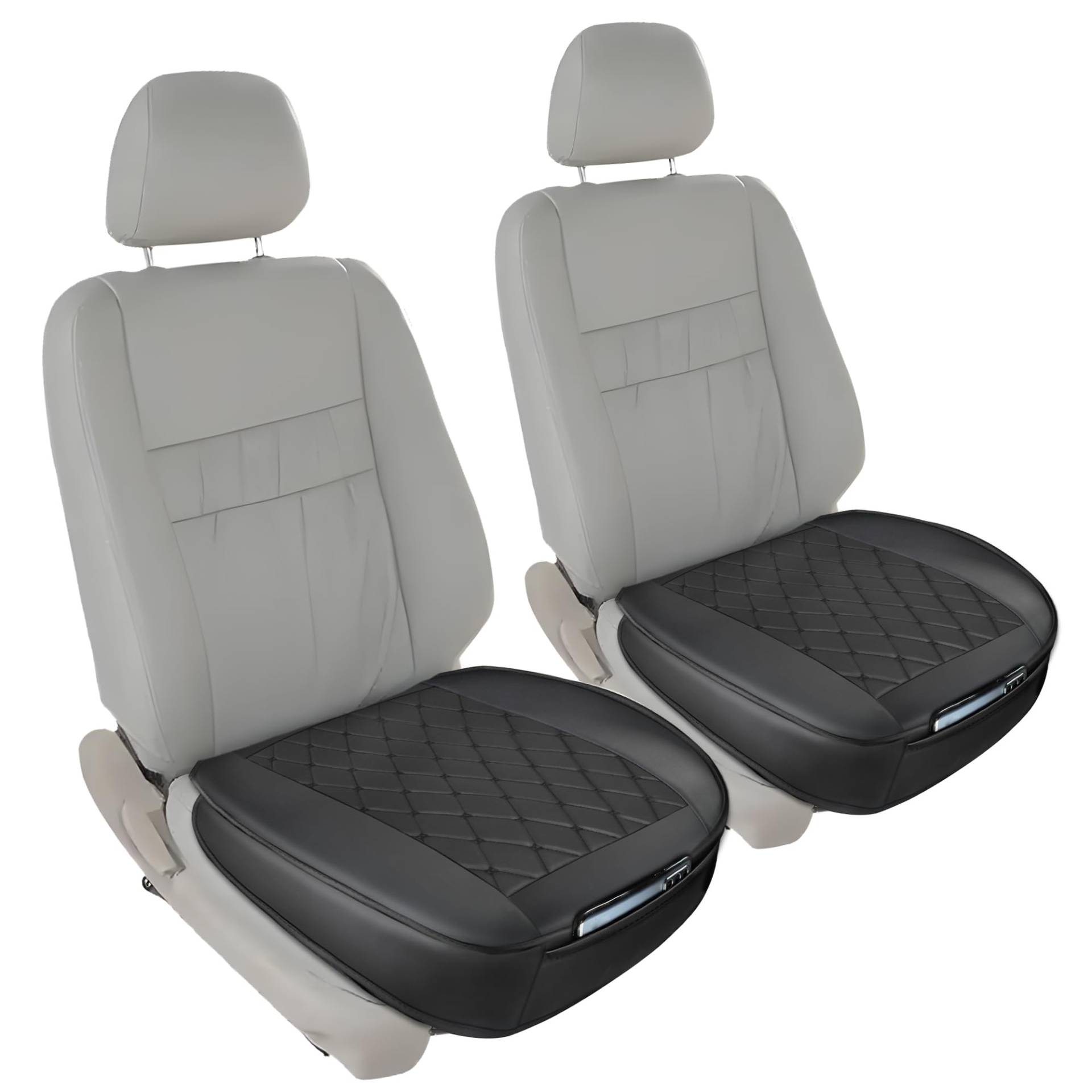 FinityPro car seat Cover 2 mit autositzbezüge PU-Leder, EIN autositzbezüge mit Lagerbeutel am unteren Rand des vorderen Sitzes, EIN rutschfreies, weiches Auto-Kissen für das Fahren, 2 autositzbezüge von FinityPro