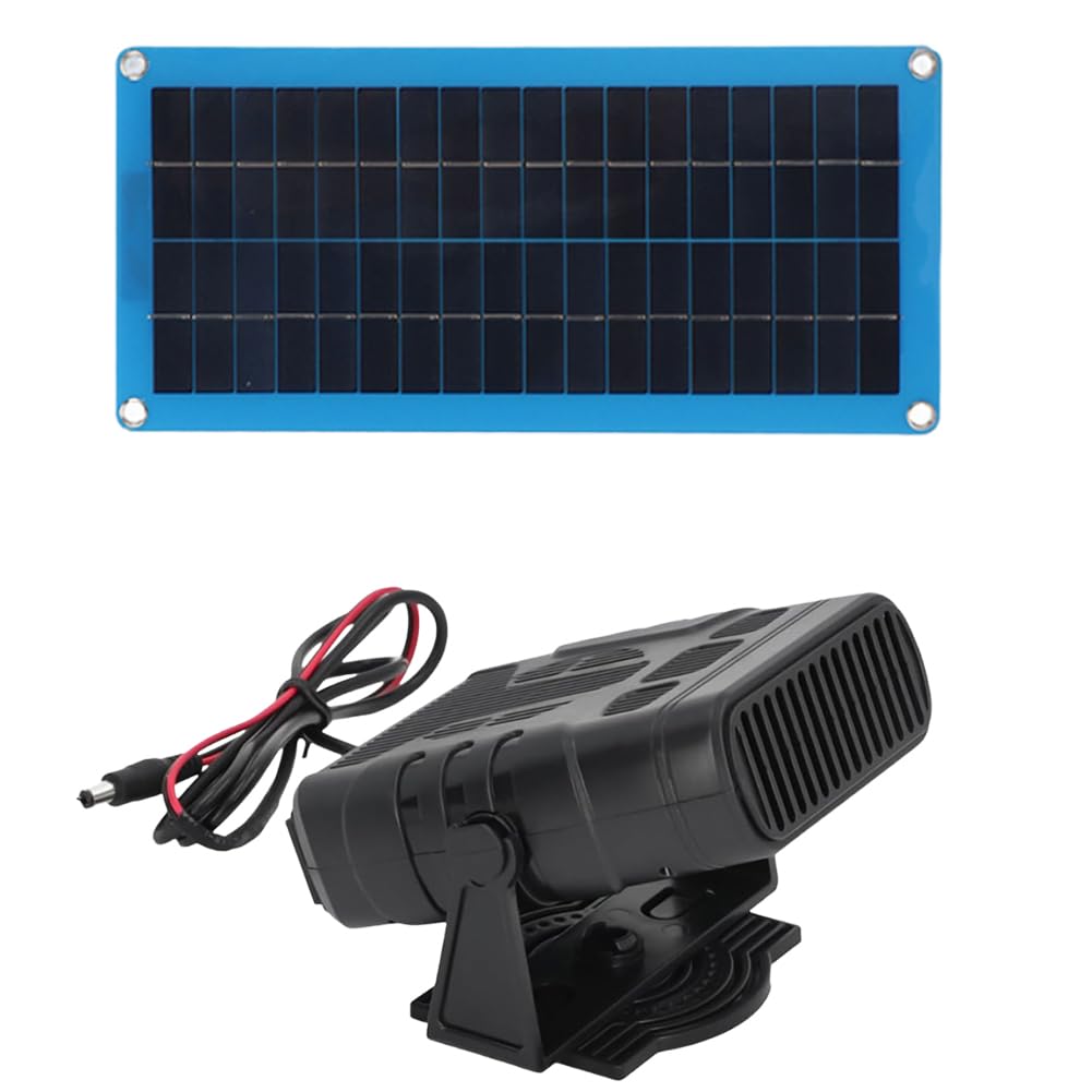 Fiorky DC 12 V 30 W Solarpanel Windschutzscheiben-Entnebelungsgerät Fensterentfroster Trocknen und Heizen DC 12 V 30 W Solarpanel-betriebene Auto-Wärmer-Heizung Auto-Solarheizung Protable von Fiorky