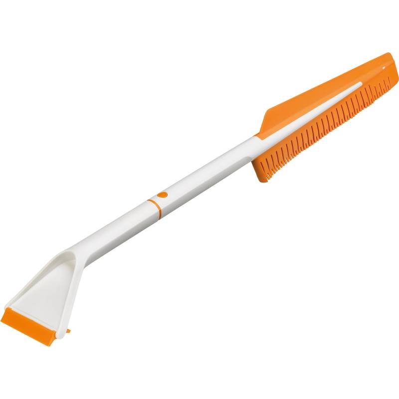 Fiskars Auto-Eiskratzer und Schneebürste, Auseinandernehmbar, Kunststoff/Silikon, Weiß/Orange, SnowXpert, 1019352 von Fiskars