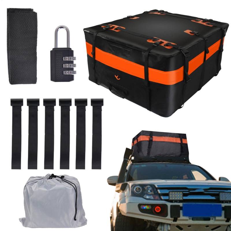 Fisssure Dachgepäcktasche - Robuste Dachtaschen-Aufbewahrungstasche - wasserdichte mit verstärkten Riemen, Roadtrip-Must-Haves für LKW-Pickup-Autozubehör von Fisssure