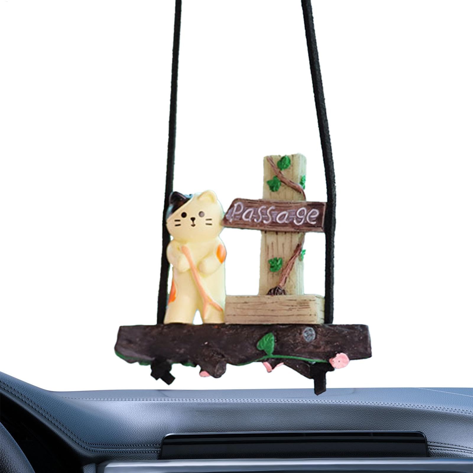 Fisssure Katzen-Auto-Ornament, süßes Katzen-Auto-Ornament - Rückspiegel ation | Kätzchen Auto Anhänger Ornament Rückspiegel Charm für Auto Zubehör von Fisssure