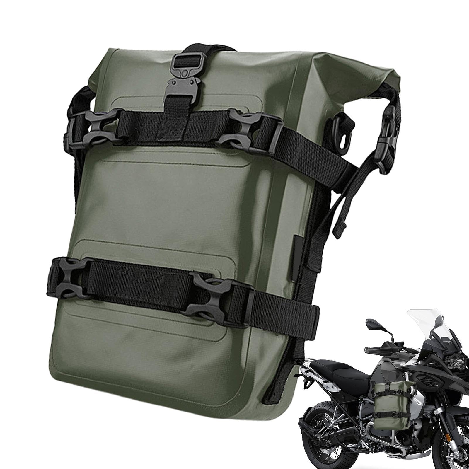 Fisssure Werkzeugtasche für Motorradstangen, Stangentasche für Motorrad, Werkzeugtasche, Gepäcktasche, wasserdichte Reisetaschen, Seitentaschen von Fisssure