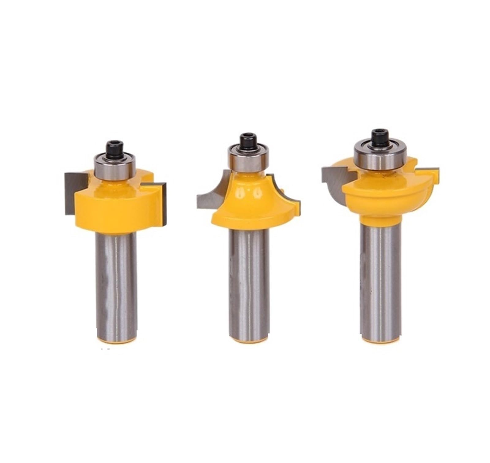 3 stücke 12mm Schaft Glas Tür Router Bits Runde-Über Bead Set W/Cutter Zapfen Cutter for Holzbearbeitung werkzeuge von Fitaulip