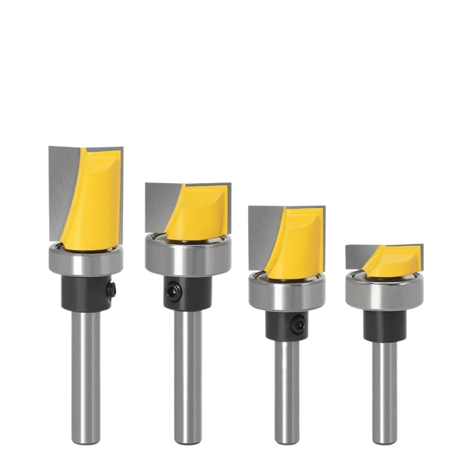 4 stücke Trim Router Bit 1/4 "6mm Schaft 5 Bit Muster/Vorlage Holzbearbeitung Cutter Zapfen Cutter for Holzbearbeitung Werkzeuge(6mm 4pcs Set) von Fitaulip