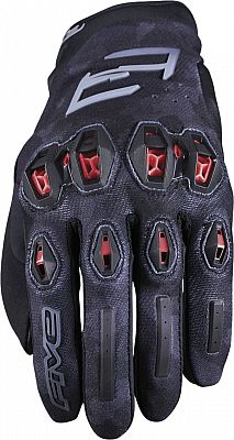 Five Stunt Evo2 Camo, Handschuhe - Schwarz/Rot - 3XL von Five