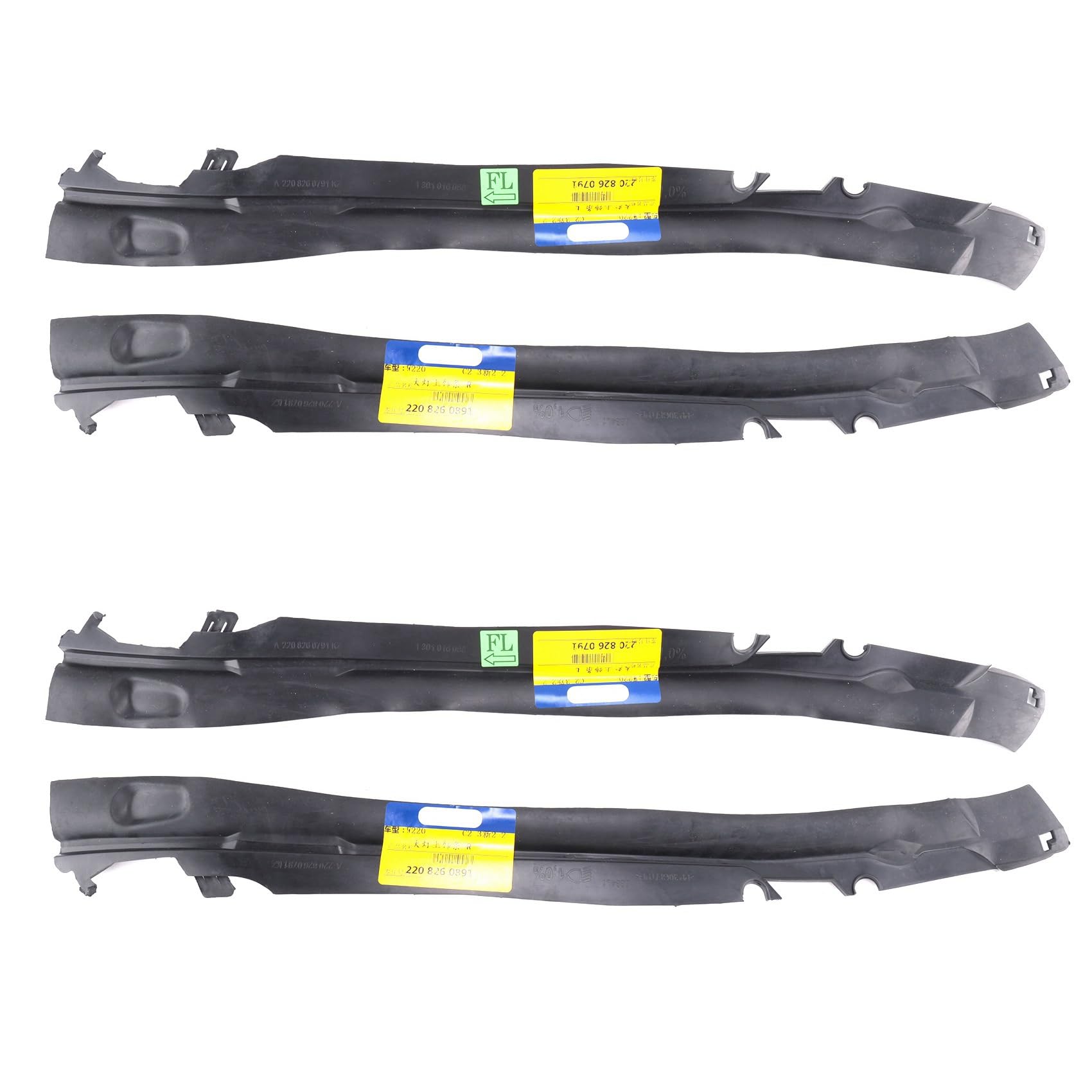 Fivetwofive 2X Gummistreifenverkleidung für Autoscheinwerfer für - S- W220 S280 S350 S430 S500 S600 2003-2005 2208260791GC von Fivetwofive