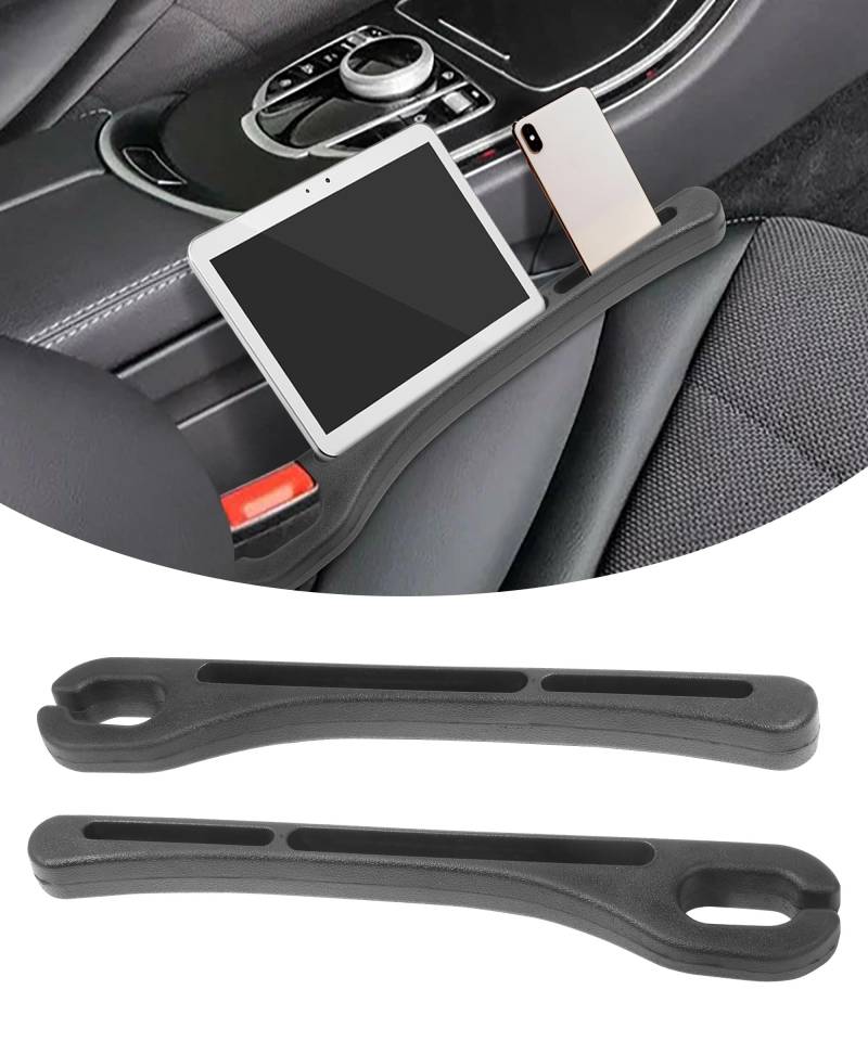 Flaconi 2PCS Autositz Lückenfüller,Lückenfüller,Lückenfüller Auto,Lückenfüller für Autositze,Autositz Lückenfüller Organizer,Autositz Gap Stopper,Geeignet für die Meisten Modelle von Autos (Schwarz) von Flaconi