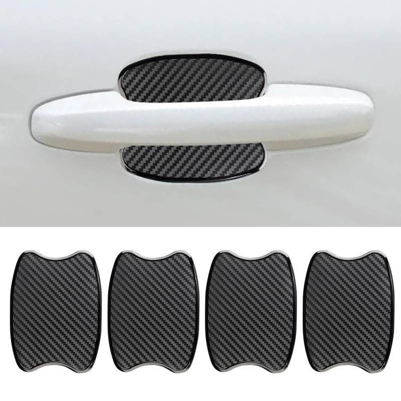 Flaconi 4PCS Türgriff Schutz Auto,Auto Zubehör,Schutz Aufkleber für Auto Türgriffe,Autoaufkleber Tuning,Auto Türgriff Schutz,Carbon Fiber Protection Film für Autofolie (7.5 * 10cm) von Flaconi