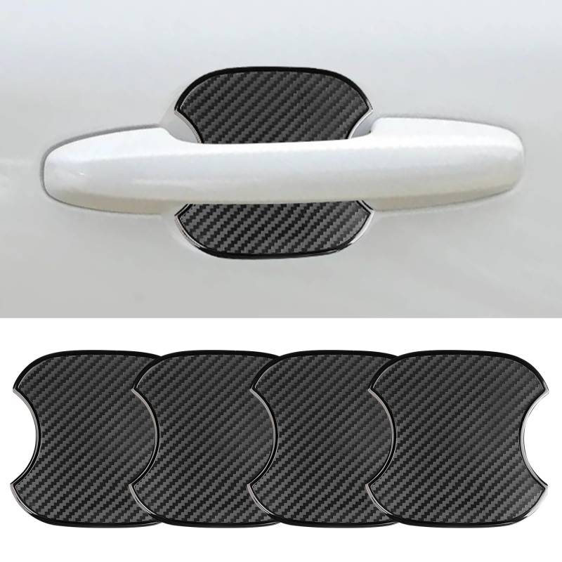 Flaconi 4PCS Türgriff Schutz Auto,Auto Zubehör,Schutz Aufkleber für Auto Türgriffe,Autoaufkleber Tuning,Auto Türgriff Schutz,Carbon Fiber Protection Film für Autofolie (9.5 * 10cm) von Flaconi