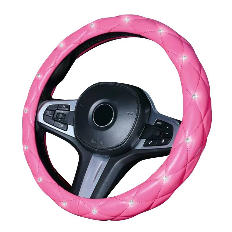 Flaconi Auto Lenkradbezug,Lenkradbezug,Lenkradbezug Glitzer,Lenkradhülle,Glitzer Lenkradbezug,Lenkrad Bezug Auto,Autolenkradbezug Glitzer (Rosa) von Flaconi