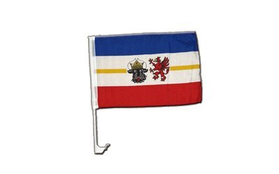 Flaggenfritze Autofahne Autoflagge Deutschland Mecklenburg Vorpommern - 30 x 40 cm von Flaggenfritze