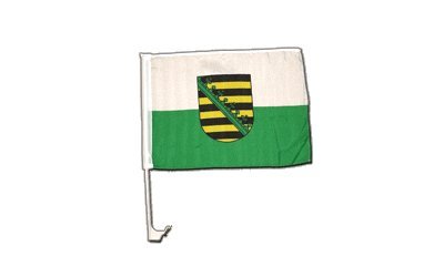 Flaggenfritze Autofahne Autoflagge Deutschland Sachsen - 30 x 40 cm von Flaggenfritze