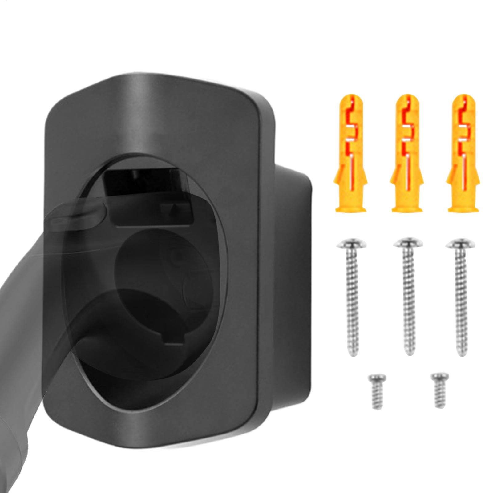 Ladegeräte für Elektrofahrzeuge, Auto -Ladekabelhalterung,Elektrofahrzeugladungskabelhalterung für Wand | Schwarzer Hanger im Innen im Freien im Freien Raumspardock für Kabel, Stecker von Flkiglm