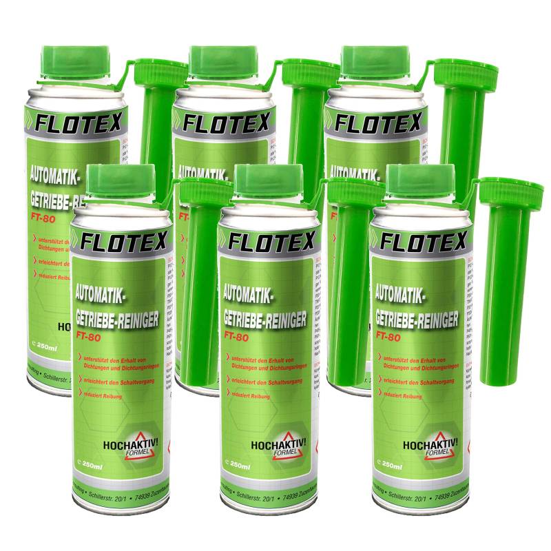 Flotex Automatikgetriebe Reiniger, 6 x 250ml Additiv Automatikgetriebereiniger von Flotex