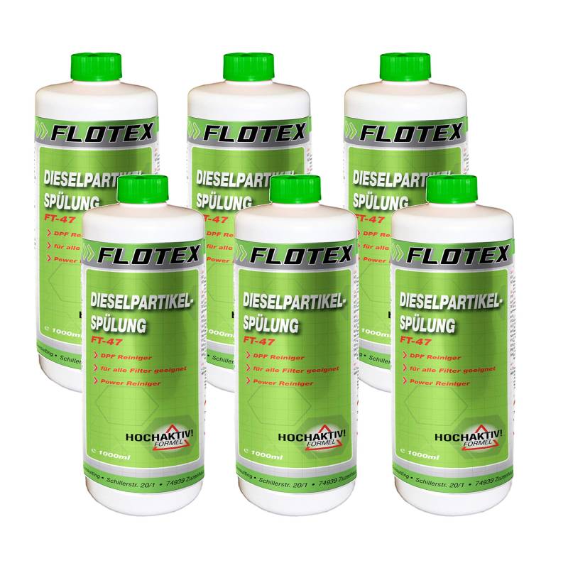 Flotex Dieselpartikelfilter Spülung, 6 x 1L Intensiv Partikelfilterspülung Diesel von Flotex