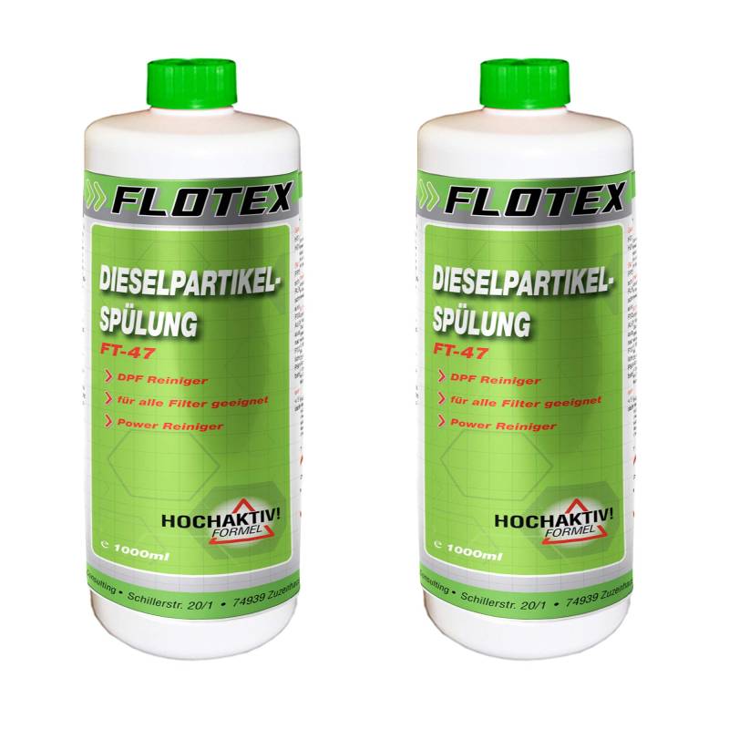 Flotex Dieselpartikelfilter Spülung, 2 x 1L Intensiv Partikelfilterspülung Diesel von Flotex