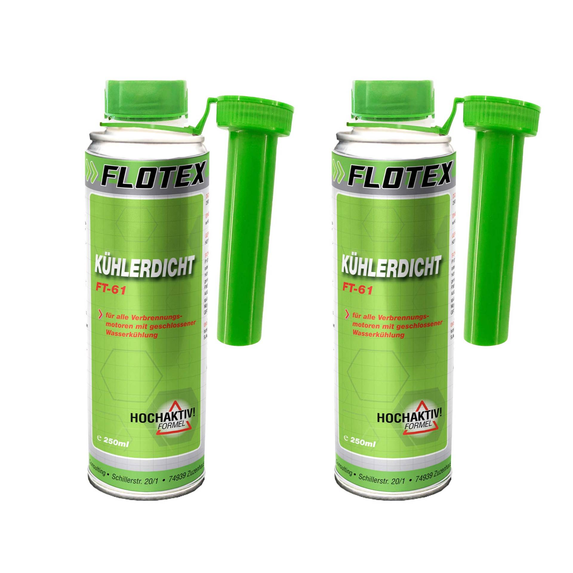 Flotex Kühlerdicht, 2 x 250ml Additiv erhöht Betriebssicherheit und Lebensdauer der gesamten Aggregate im Kühlkreislauf von Flotex