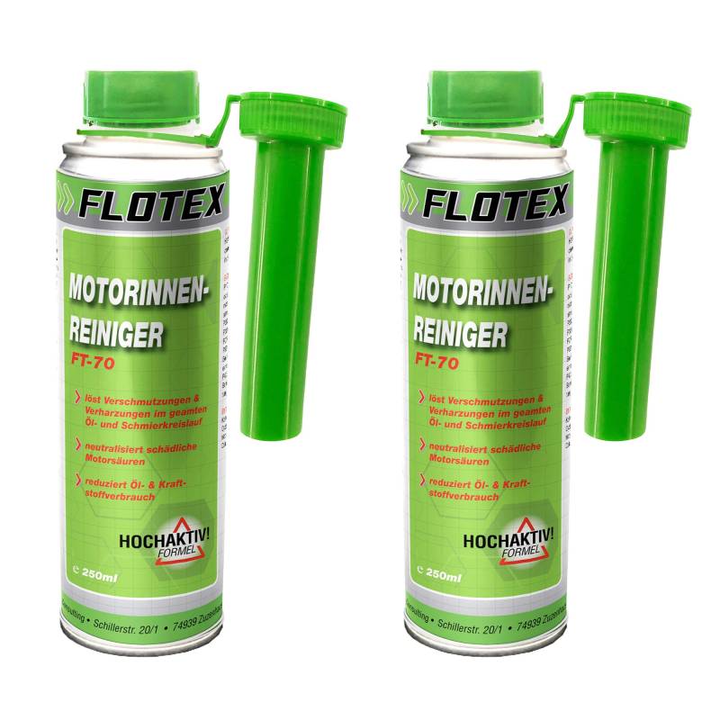 Flotex Motorinnenreiniger, 2 x 250ml Additiv Motor Innen Reiniger von Flotex