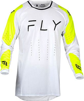 Fly Racing Evolution, Trikot - Weiß/Neon-Gelb - L von Fly Racing