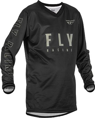 Fly Racing F-16, Trikot Kinder - Schwarz/Grau - YS von Fly Racing